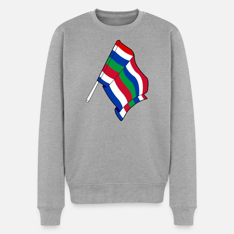 Drapeau Schiermonnikoog – Fierté de l’île - Pull Premium bio Homme - gris chiné