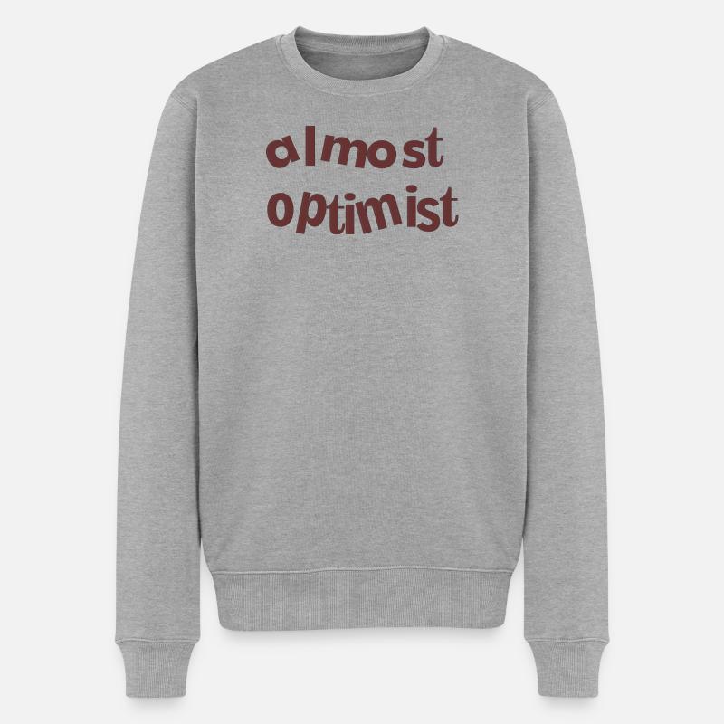 optimist - Männer Premium Bio Pullover - Grau meliert