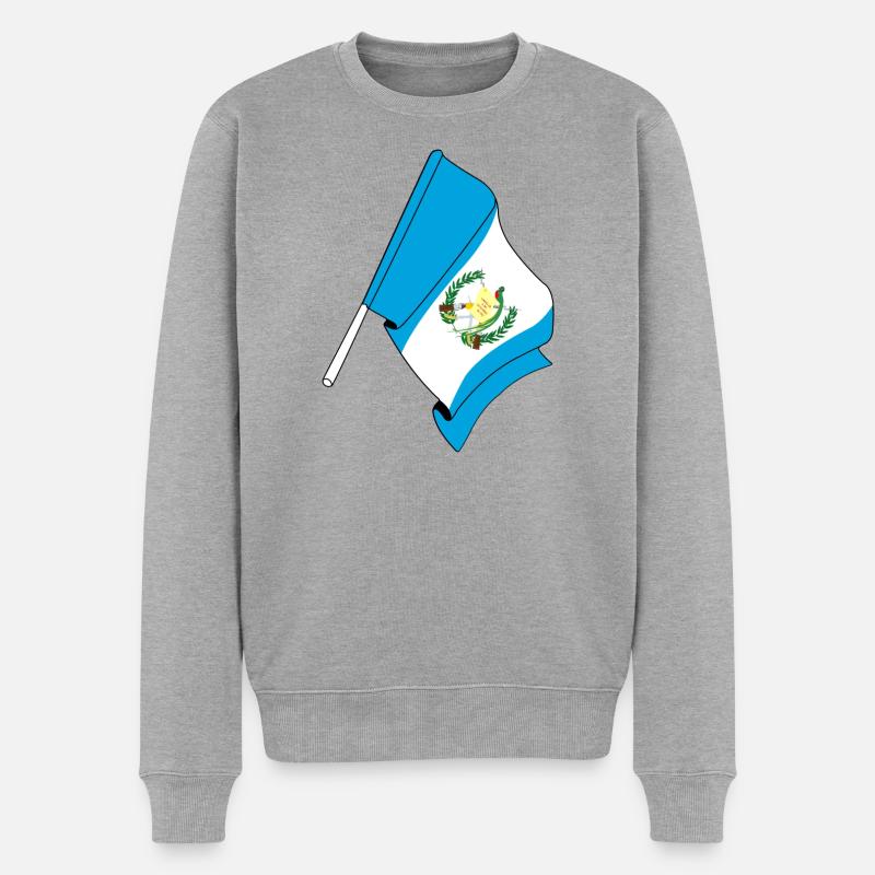 Flagge Guatemala - Männer Premium Bio Pullover - Grau meliert