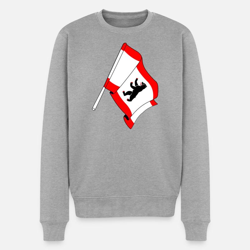 Drapeau Berlin - Pull Premium bio Homme - gris chiné