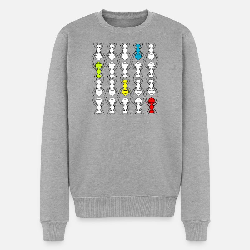 Ants - Männer Premium Bio Pullover - Grau meliert