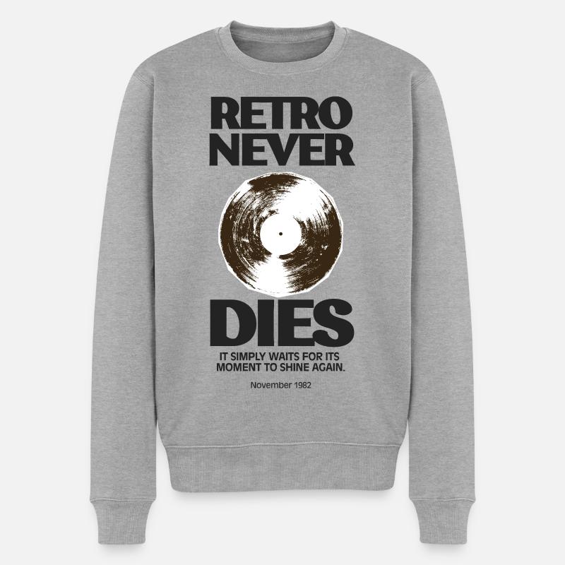 Retro never dies - 1982 - Männer Premium Bio Pullover - Grau meliert