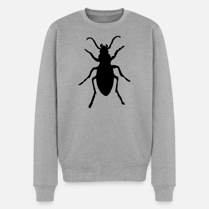 , - Männer Premium Bio Pullover - Grau meliert