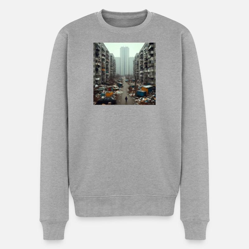 Urban Decay - Männer Premium Bio Pullover - Grau meliert
