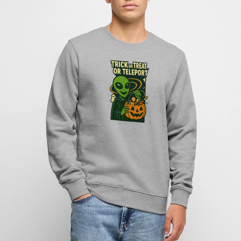 Alien Halloween T-Shirt – Süßes oder Saures... oder... Männer Premium Bio Pullover
