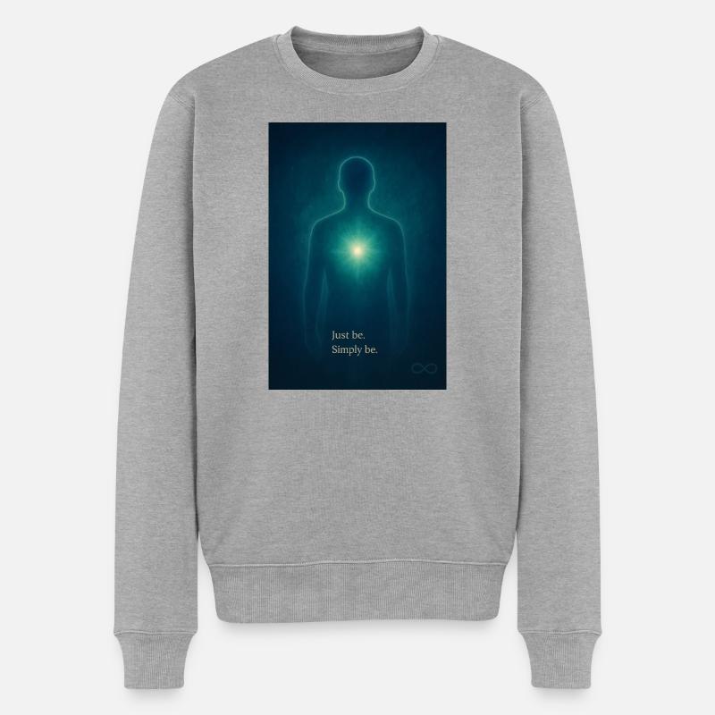 Words from the Silence - Männer Premium Bio Pullover - Grau meliert