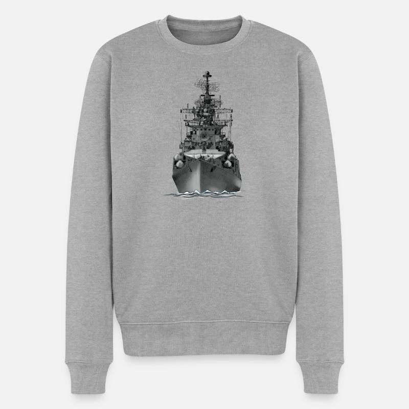 Ship - Pull Premium bio Homme - gris chiné