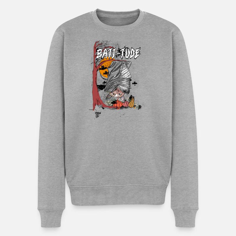 Batt-itude - Pull Premium bio Homme - gris chiné