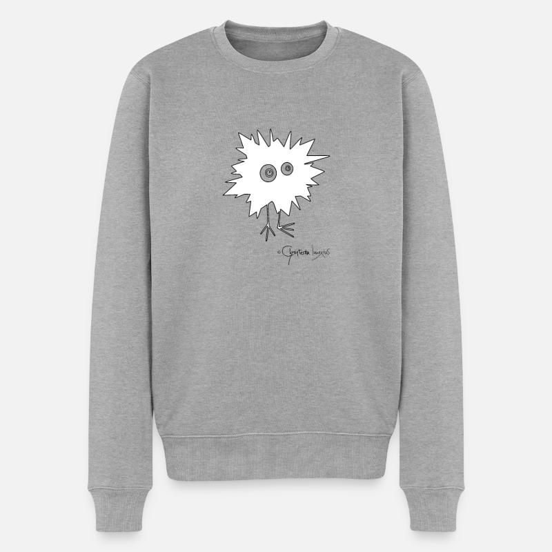 L'animal moelleux flashé © Chyropterum Innoxius - Pull Premium bio Homme - gris chiné