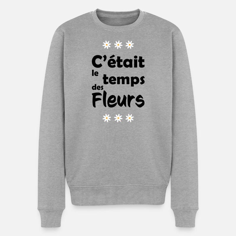 C'était le temps des fleurs - Pull Premium bio Homme - gris chiné