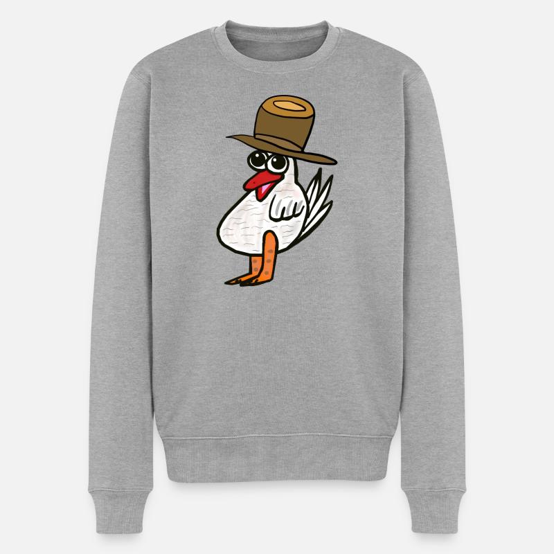Poule Coq Poules Enfants Enfants - Pull Premium bio Homme - gris chiné