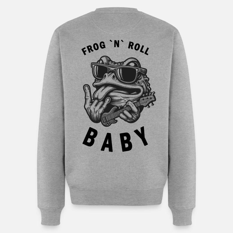 Sonnenbrillen Enten-Doodle - Männer Premium Bio Pullover - Grau meliert
