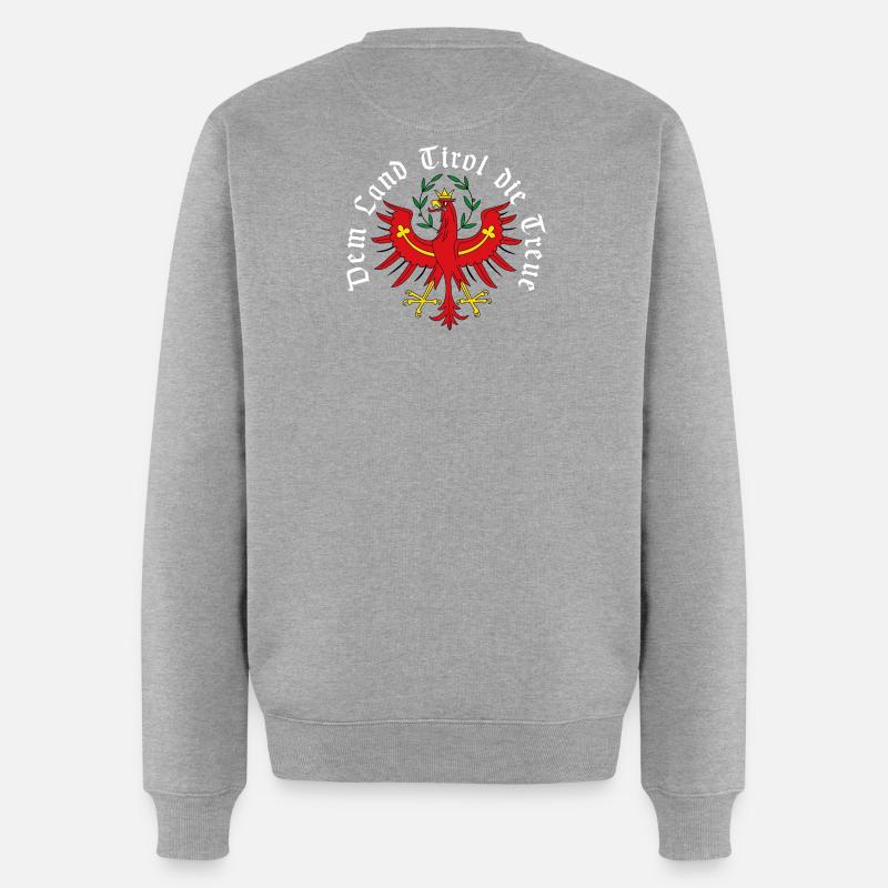 Dem Land Tirol die Treue - Männer Premium Bio Pullover - Grau meliert