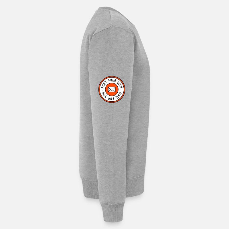 Post fuer dich dreifarbig - Männer Premium Bio Pullover - Grau meliert