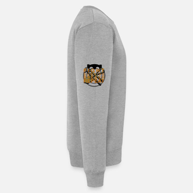 Kampf Überleben Durchbrechen Wiederholen - Männer Premium Bio Pullover - Grau meliert
