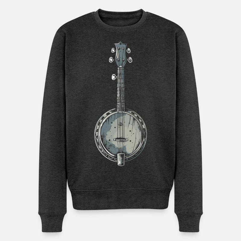 Graphiques Banjo - Pull Premium bio Homme - anthracite chiné