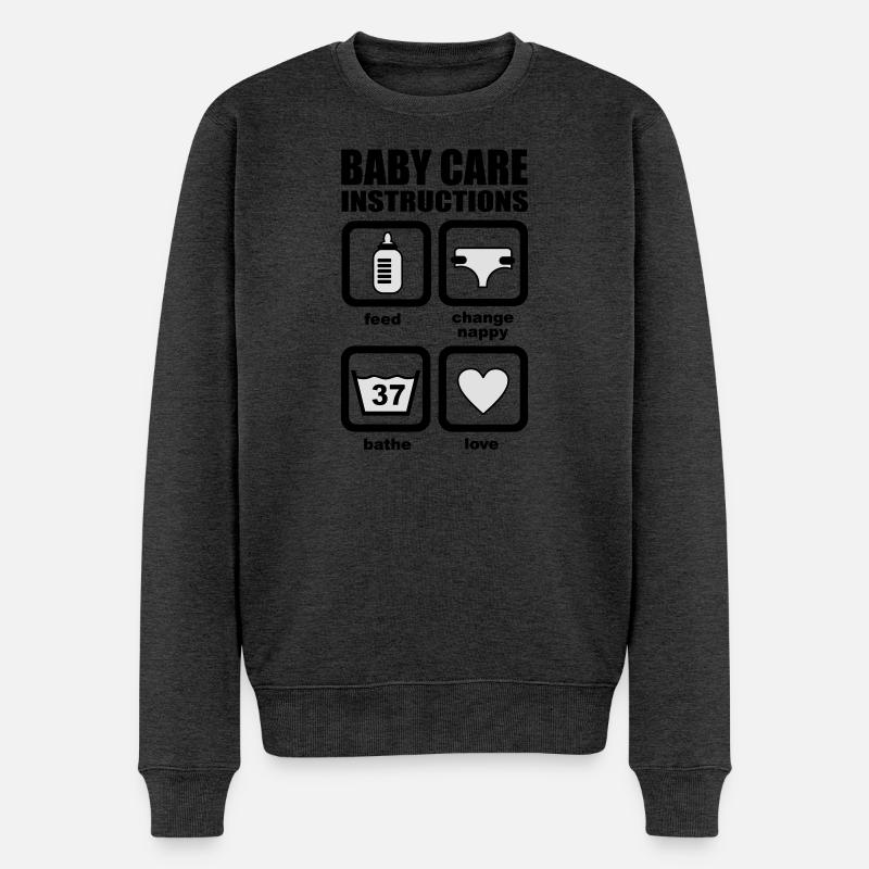 Bébé - Pull Premium bio Homme - anthracite chiné