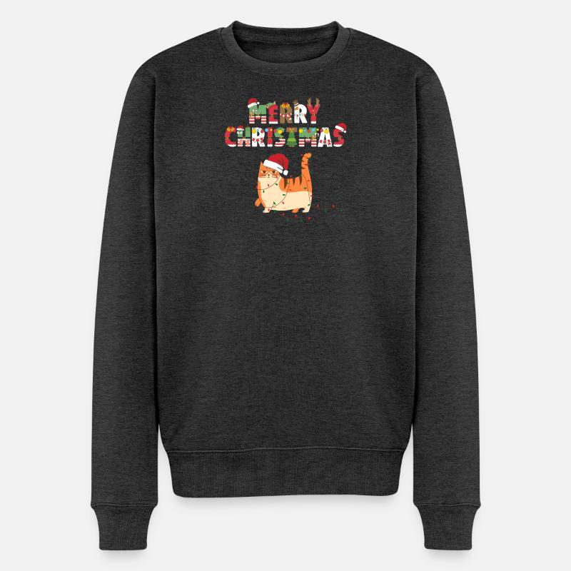Merry Christmas - Männer Premium Bio Pullover - Anthrazit meliert