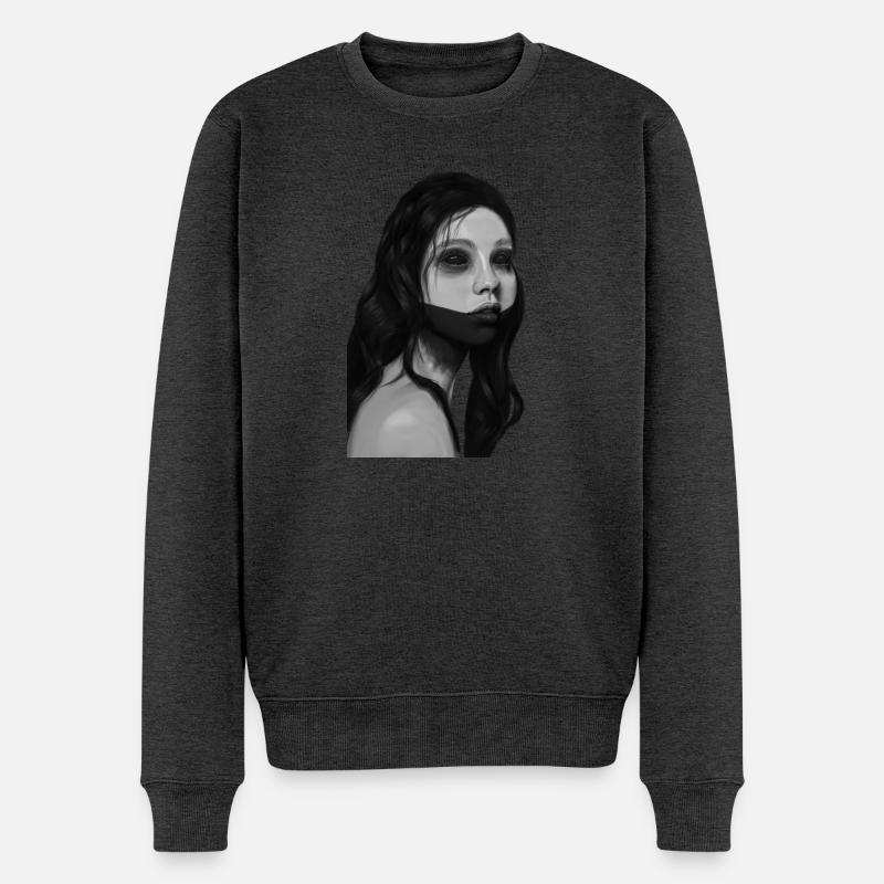 Demon inside - Männer Premium Bio Pullover - Anthrazit meliert