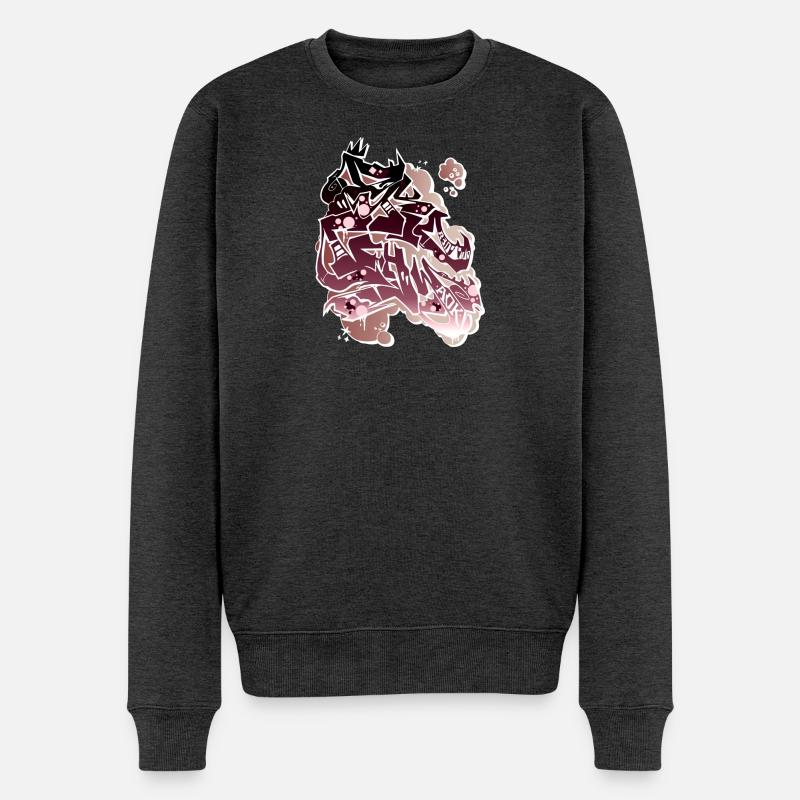 Dragon Graffito Abstrait - Pull Premium bio Homme - anthracite chiné