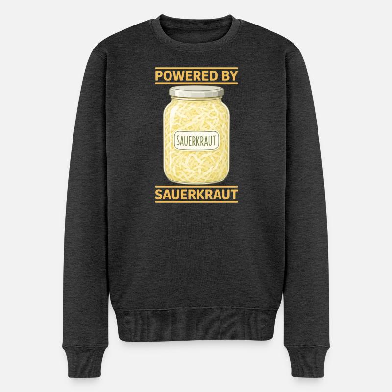 Sauerkraut Gerichte Sauerkohl Geschenke - Männer Premium Bio Pullover - Anthrazit meliert