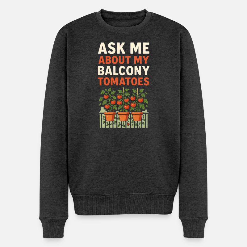 Tomates de balcon | Jardinage urbain - Pull Premium bio Homme - anthracite chiné