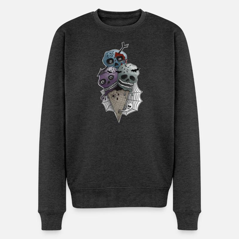 GothICECream Deluxe - Männer Premium Bio Pullover - Anthrazit meliert