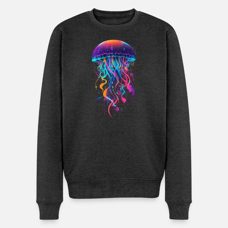 Méduse - Pull Premium bio Homme - anthracite chiné