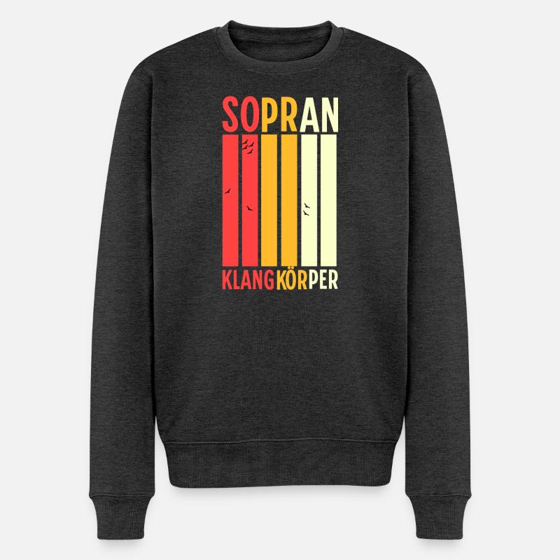 Chor - Sopran Klangkörper - Männer Premium Bio Pullover - Anthrazit meliert
