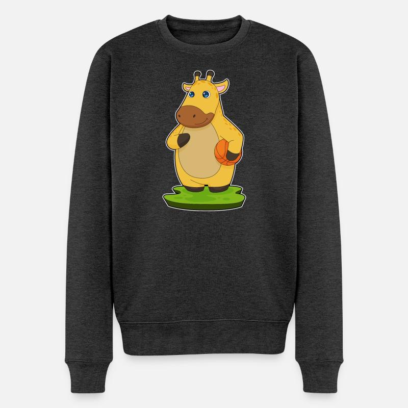 Girafe Basketteur Basketteur - Pull Premium bio Homme - anthracite chiné