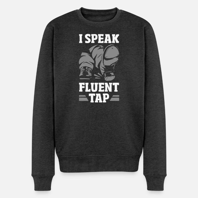 Stepptänzer, Steppschuhe, Tap Dance - Männer Premium Bio Pullover - Anthrazit meliert