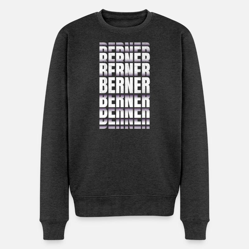 Berner Schweiz - Männer Premium Bio Pullover - Anthrazit meliert