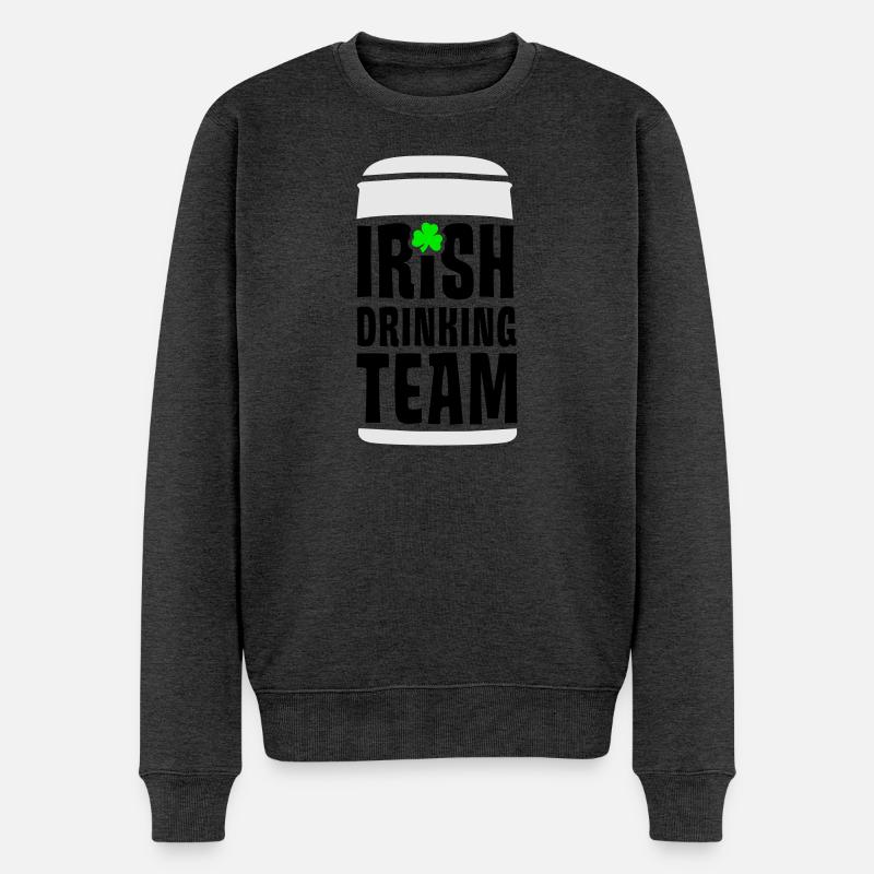 irish drinking team - Männer Premium Bio Pullover - Anthrazit meliert