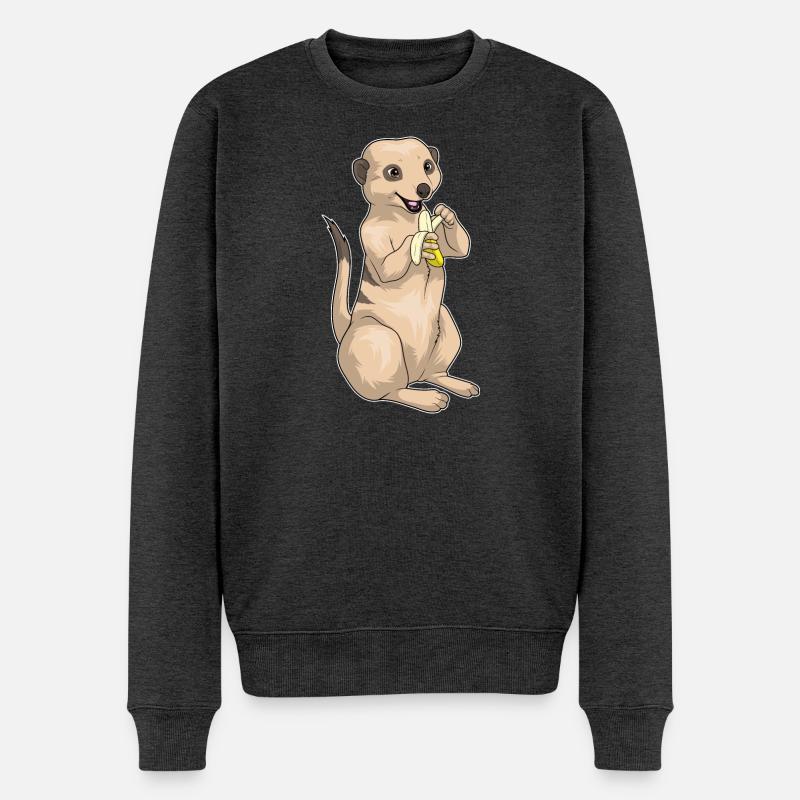 Suricate Banane - Pull Premium bio Homme - anthracite chiné