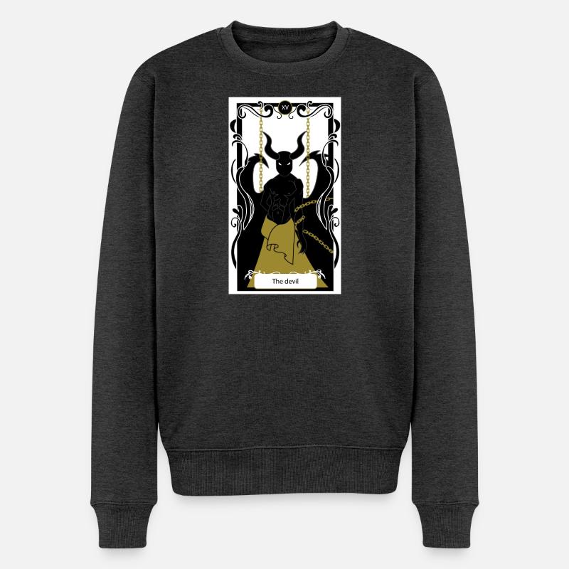 Teufel - Männer Premium Bio Pullover - Anthrazit meliert