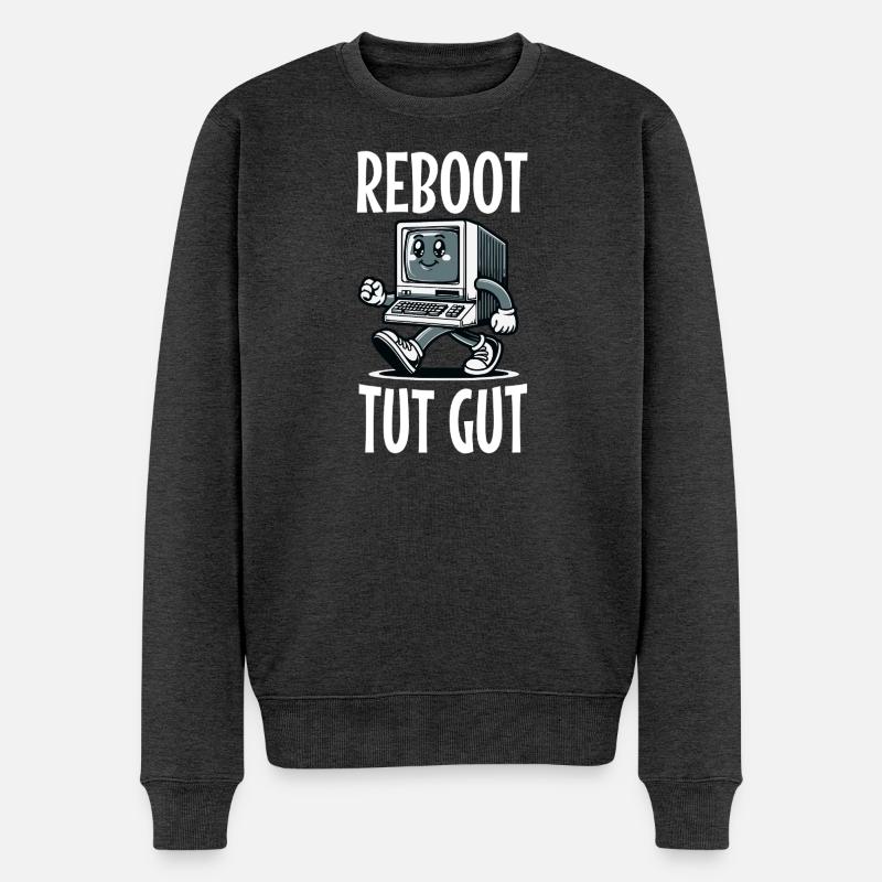 Reboot Tut Gut Administrator - Männer Premium Bio Pullover - Anthrazit meliert