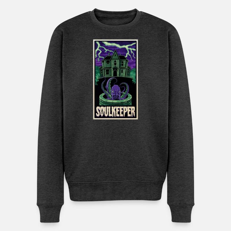 Soulkeeper - Männer Premium Bio Pullover - Anthrazit meliert