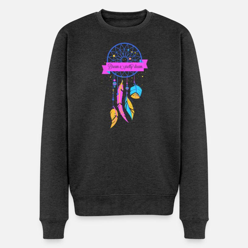 Traumfänger - Männer Premium Bio Pullover - Anthrazit meliert