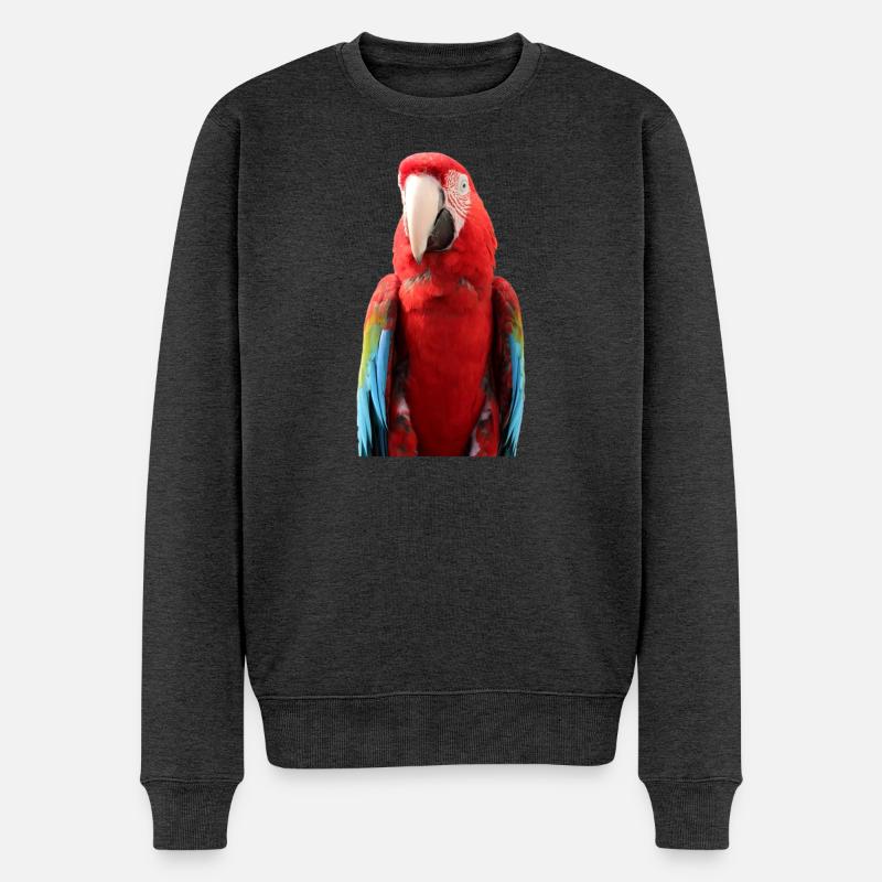 Papageien T-shirt Geschenk - Männer Premium Bio Pullover - Anthrazit meliert