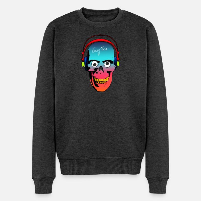 Crazy Fuss - Männer Premium Bio Pullover - Anthrazit meliert
