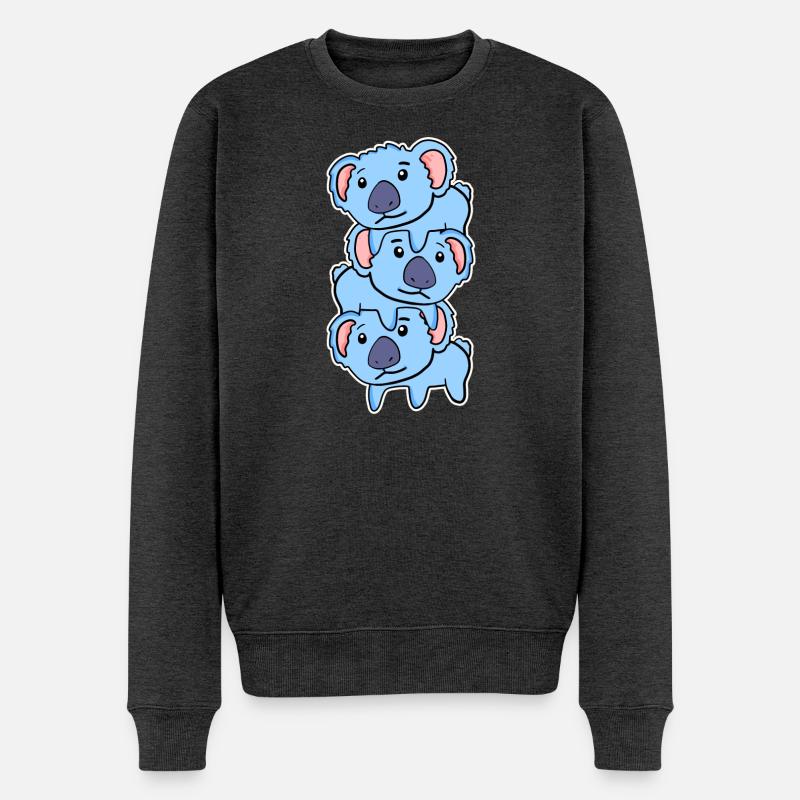 Koala Koalas - Pull Premium bio Homme - anthracite chiné