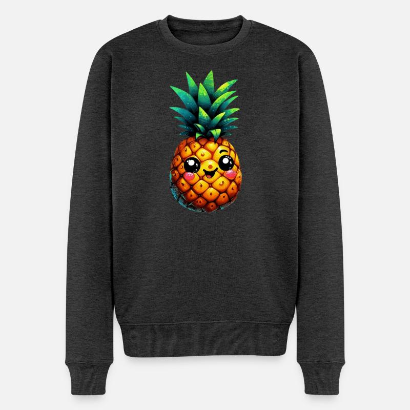 Ananas - Pull Premium bio Homme - anthracite chiné