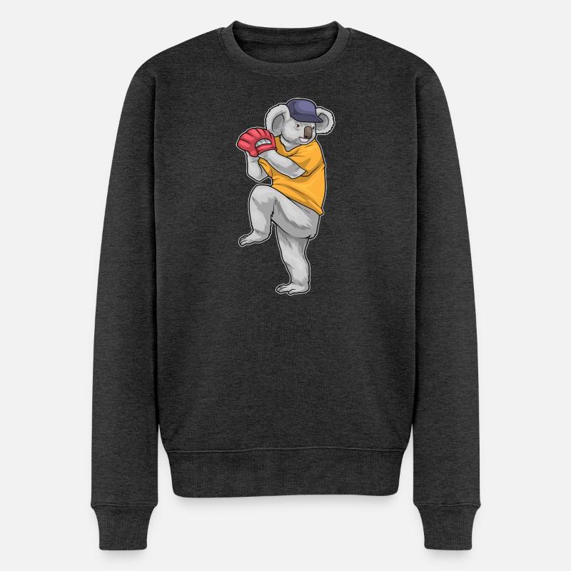 Koala Baseball Gant de Baseball - Pull Premium bio Homme - anthracite chiné
