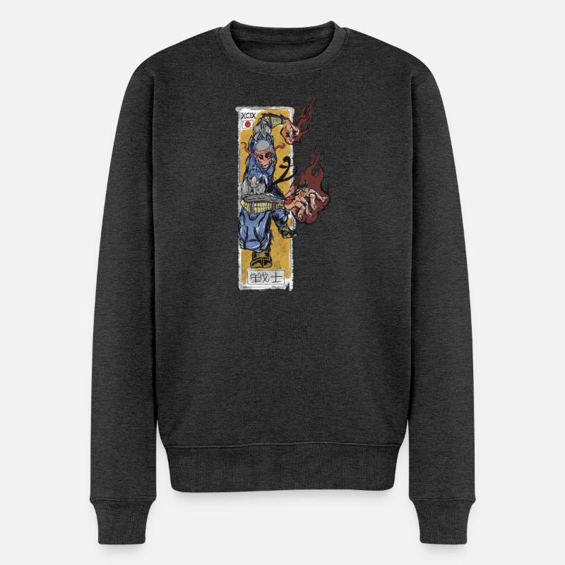 Ronin - Männer Premium Bio Pullover - Anthrazit meliert