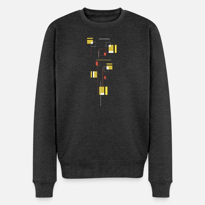Geometrische Harmonie - Männer Premium Bio Pullover - Anthrazit meliert