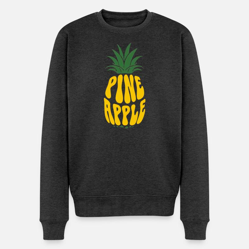 Ananas Obst Ananas fruit d’ananas - Pull Premium bio Homme - anthracite chiné