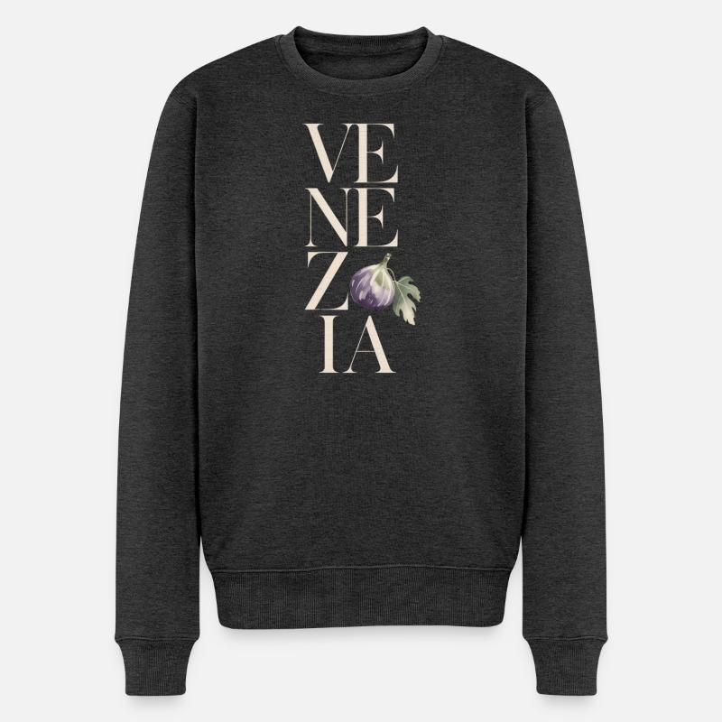 VENEZIA – Feigen - Männer Premium Bio Pullover - Anthrazit meliert