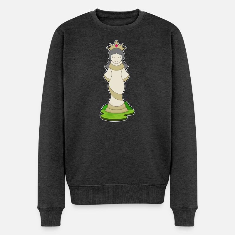 Pièce d’échecs Queen Chess - Pull Premium bio Homme - anthracite chiné