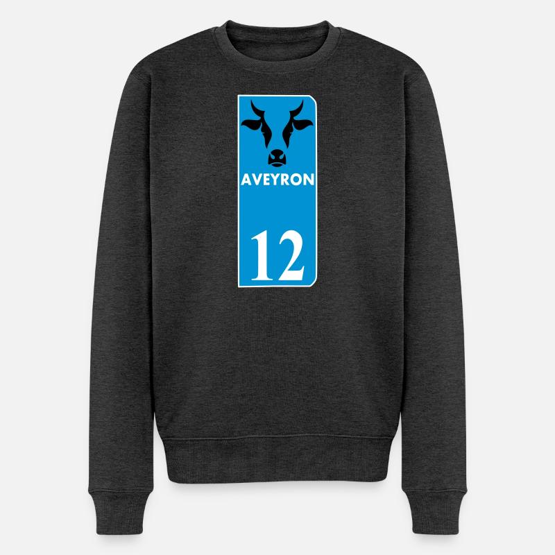 Aveyron - Männer Premium Bio Pullover - Anthrazit meliert