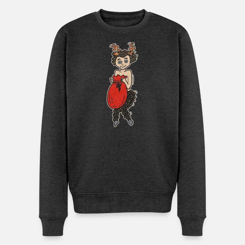 Krampus Lady - Männer Premium Bio Pullover - Anthrazit meliert